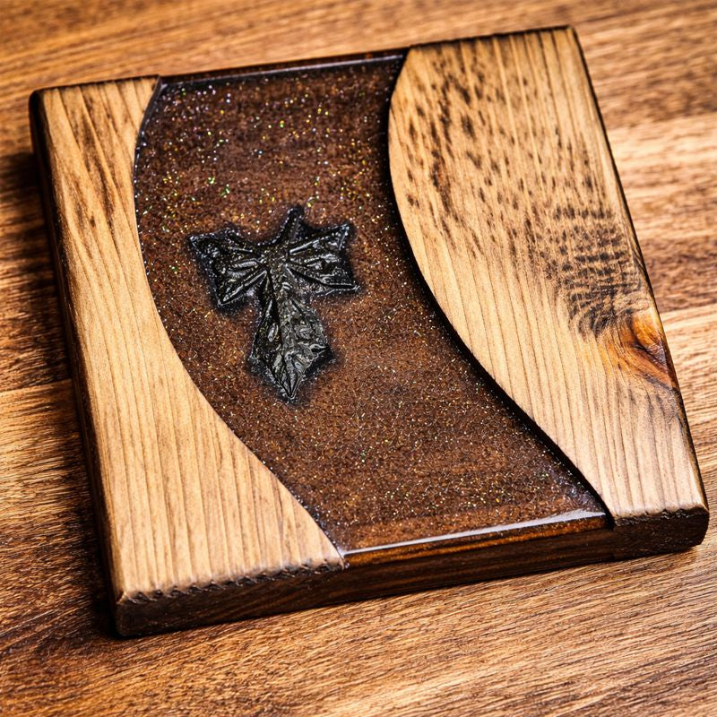 Western Epoxy Resin Coaster Set – Boots & Saddles (Set of 6)