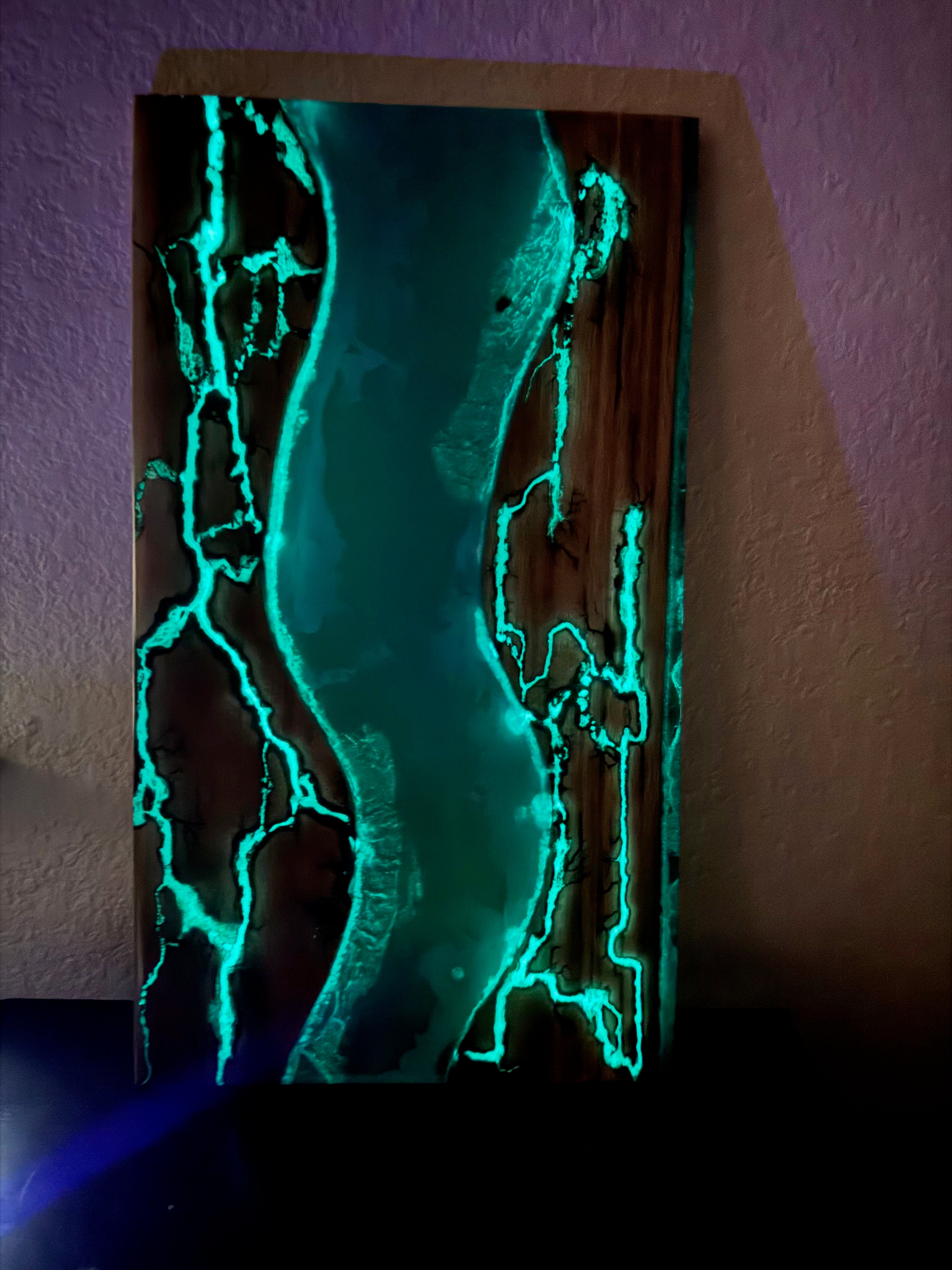 Luminous River Epoxy Art Board